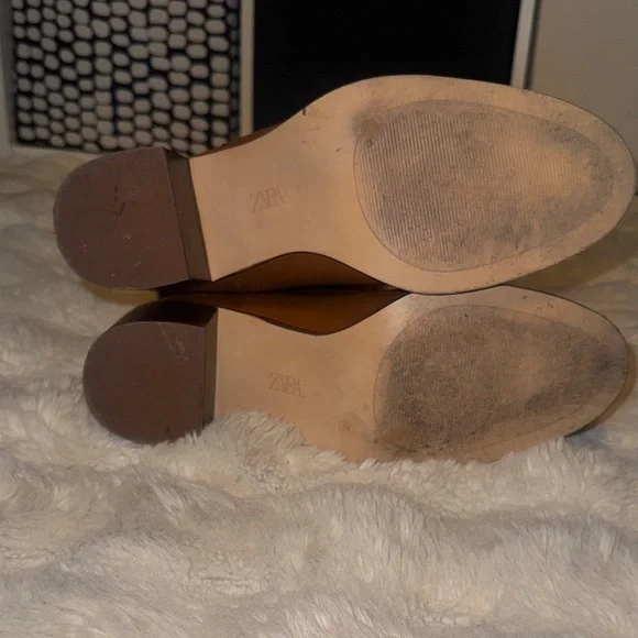 Zara Chestnut Heeled Boots - Picture 8 of 9